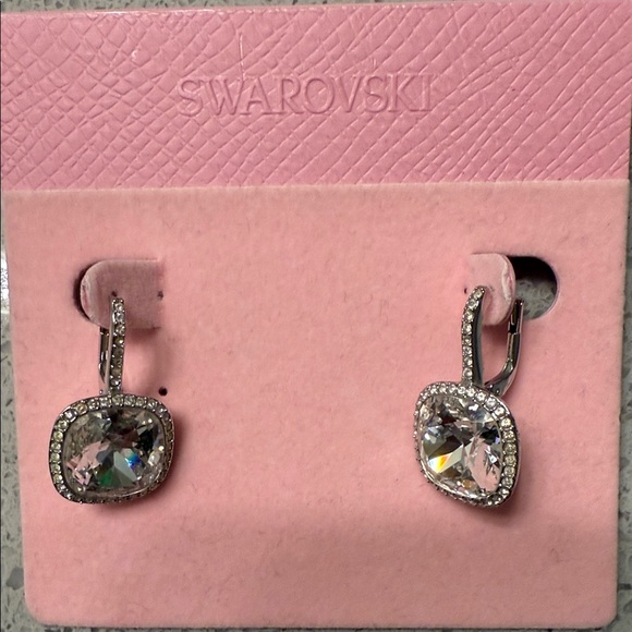 Swarovski Silver and Crystal Drop Earrings - Picture 1 of 5